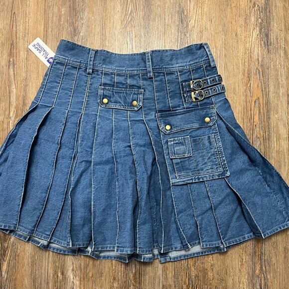 All Safe Trading Denim Pleated Kilt - Men Size 42" Waist - Picture 4 of 4